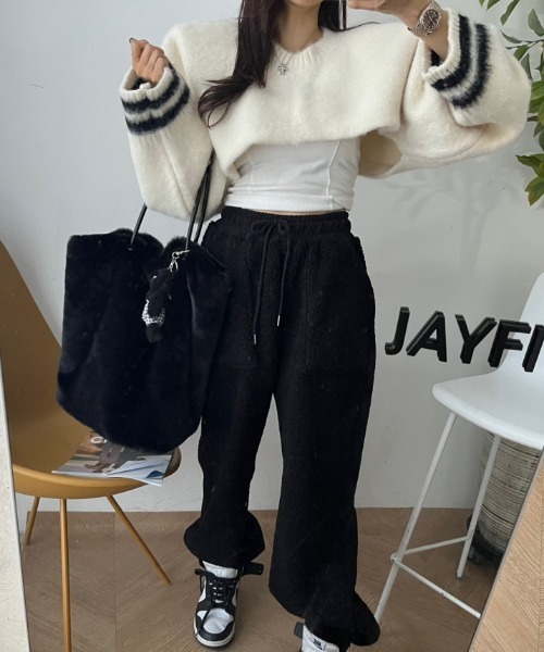 FREE STYLISTS（フリー スタイリスト）の「YUGA_YGMC  Fleece Relaxing Pants（その他パンツ・レディース・ブラック/オフホワイト/カーキ・FREE）」の16枚目の写真