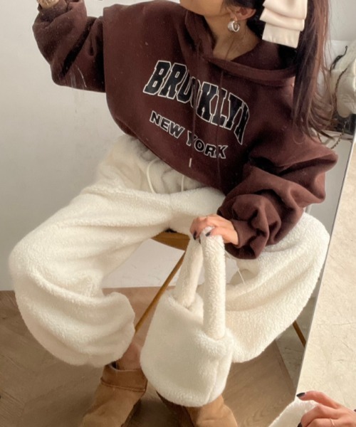 FREE STYLISTS（フリー スタイリスト）の「YUGA_YGMC  Fleece Relaxing Pants（その他パンツ・レディース・ブラック/オフホワイト/カーキ・FREE）」の11枚目の写真