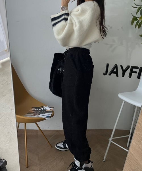 FREE STYLISTS（フリー スタイリスト）の「YUGA_YGMC  Fleece Relaxing Pants（その他パンツ・レディース・ブラック/オフホワイト/カーキ・FREE）」の20枚目の写真