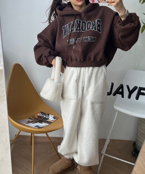 FREE STYLISTS（フリー スタイリスト）の「YUGA_YGMC  Fleece Relaxing Pants（その他パンツ・レディース・ブラック/オフホワイト/カーキ・FREE）」の5枚目の写真