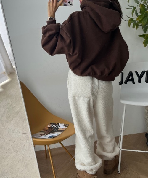 FREE STYLISTS（フリー スタイリスト）の「YUGA_YGMC  Fleece Relaxing Pants（その他パンツ・レディース・ブラック/オフホワイト/カーキ・FREE）」の10枚目の写真