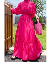 FAVORITO（ファヴォリート）の「リボンスタンドカラー長袖ワンピース（ワンピース）」