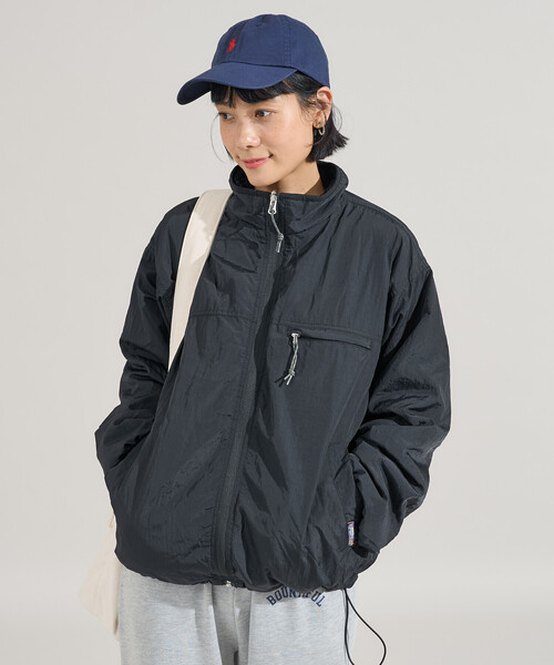 セール】配色 リバーシブル ボアジャケット/裏ボア ナイロン