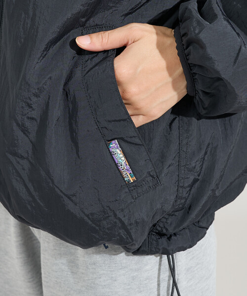 配色 リバーシブル ボアジャケット/裏ボア ナイロンブルゾン（ブルゾン