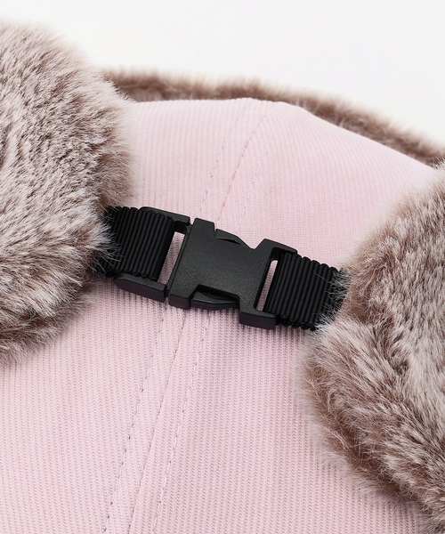 X-girl Stages（エックスガールステージス）の「スウェード風フライトキャップ（キャップ・キッズ・ブラック/ラベンダー・52-56cm/S(48-52cm)）」の10枚目の写真