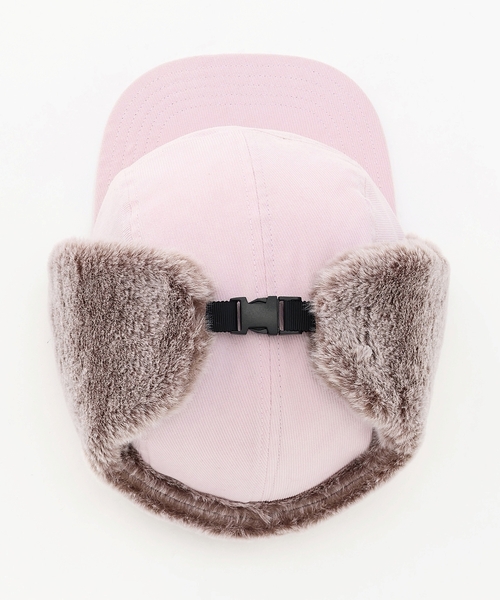 X-girl Stages（エックスガールステージス）の「スウェード風フライトキャップ（キャップ・キッズ・ブラック/ラベンダー・52-56cm/S(48-52cm)）」の8枚目の写真