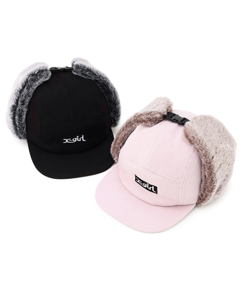 X-girl Stages（エックスガールステージス）の「スウェード風フライトキャップ（キャップ・キッズ・ブラック/ラベンダー・52-56cm/S(48-52cm)）」の18枚目の写真