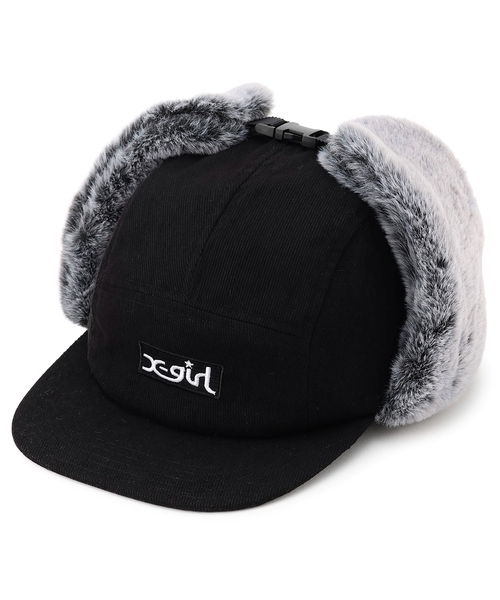 X-girl Stages（エックスガールステージス）の「スウェード風フライトキャップ（キャップ・キッズ・ブラック/ラベンダー・52-56cm/S(48-52cm)）」の17枚目の写真