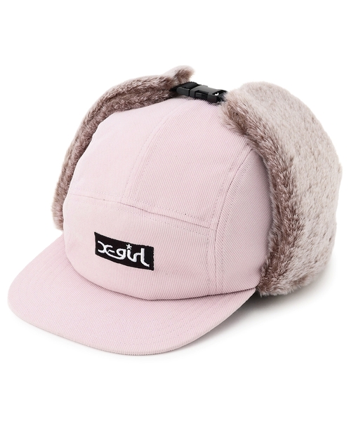 X-girl Stages（エックスガールステージス）の「スウェード風フライトキャップ（キャップ・キッズ・ブラック/ラベンダー・52-56cm/S(48-52cm)）」の16枚目の写真