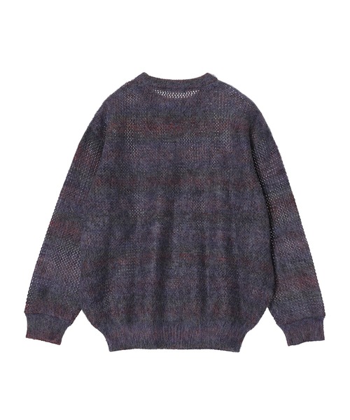 crepuscule（クレプスキュール）の「crepuscule Mohair Mesh P/O 2503-012（ニット/セーター・メンズ・パープル/ライトグレー・2/1）」の3枚目の写真
