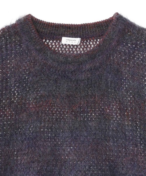 crepuscule（クレプスキュール）の「crepuscule Mohair Mesh P/O 2503-012（ニット/セーター・メンズ・パープル/ライトグレー・2/1）」の4枚目の写真