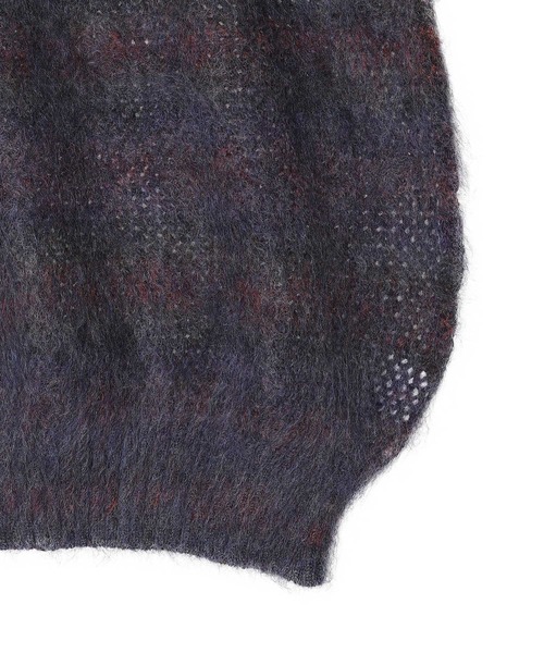 crepuscule（クレプスキュール）の「crepuscule Mohair Mesh P/O 2503-012（ニット/セーター・メンズ・パープル/ライトグレー・2/1）」の5枚目の写真