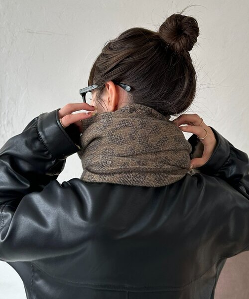 DISCOAT（ディスコート）の「レオパードジャガードストール（ストール/ショール・レディース・ベージュ/ブラウン/グレー・FREE）」の11枚目の写真