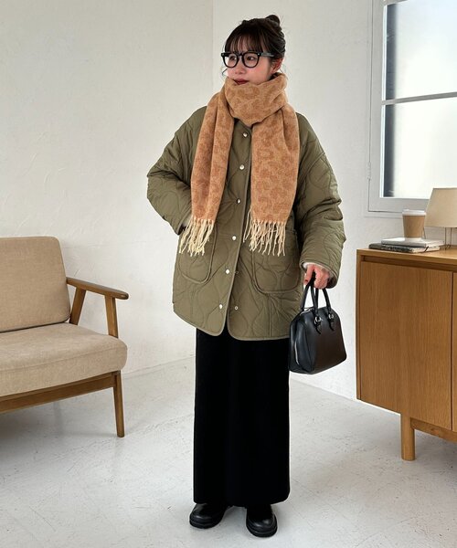 DISCOAT（ディスコート）の「レオパードジャガードストール（ストール/ショール・レディース・ベージュ/ブラウン/グレー・FREE）」の17枚目の写真