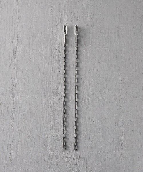 and cloud（アンドクラウド）の「Cable Chain Long Charm Pierce（ピアス（両耳用）・レディース・シルバー系その他・FREE）」の2枚目の写真