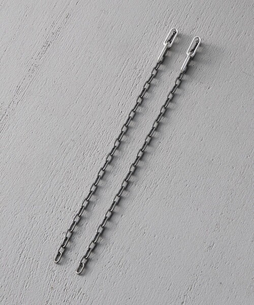 and cloud（アンドクラウド）の「Cable Chain Long Charm Pierce（ピアス（両耳用）・レディース・シルバー系その他・FREE）」の3枚目の写真