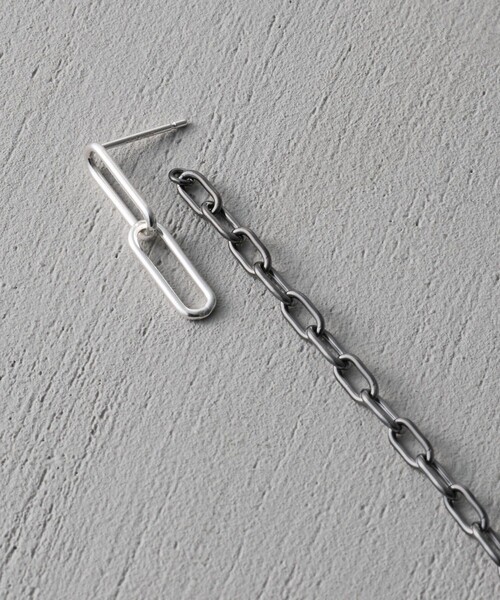 and cloud（アンドクラウド）の「Cable Chain Long Charm Pierce（ピアス（両耳用）・レディース・シルバー系その他・FREE）」の4枚目の写真