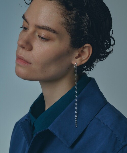 and cloud（アンドクラウド）の「Cable Chain Long Charm Pierce（ピアス（両耳用）・レディース・シルバー系その他・FREE）」の7枚目の写真