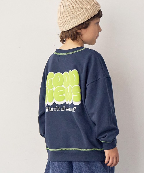 Piet（ピエット）の「【軽量】バッグロゴ スウェット（スウェット・キッズ・グレー/ピンク/チャコール/ネイビー・100/130/120/110）」の3枚目の写真