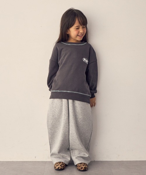 Piet（ピエット）の「【軽量】バッグロゴ スウェット（スウェット・キッズ・グレー/ピンク/チャコール/ネイビー・100/130/120/110）」の9枚目の写真