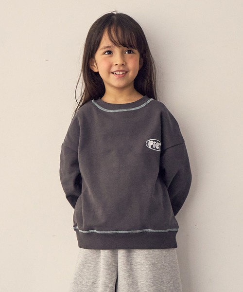 Piet（ピエット）の「【軽量】バッグロゴ スウェット（スウェット・キッズ・グレー/ピンク/チャコール/ネイビー・100/130/120/110）」の10枚目の写真