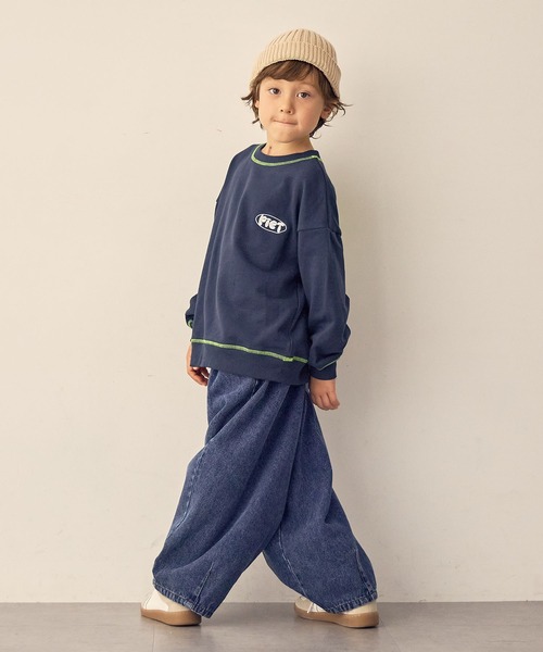 Piet（ピエット）の「【軽量】バッグロゴ スウェット（スウェット・キッズ・グレー/ピンク/チャコール/ネイビー・100/130/120/110）」の12枚目の写真