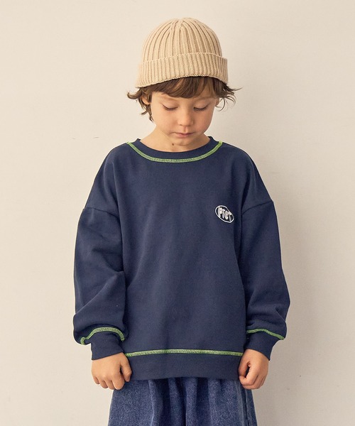 Piet（ピエット）の「【軽量】バッグロゴ スウェット（スウェット・キッズ・グレー/ピンク/チャコール/ネイビー・100/130/120/110）」の11枚目の写真