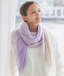 IMC（アイエムシー）の「カシミヤ100％ 柄チェック エアリーストール（ストール/ショール）」