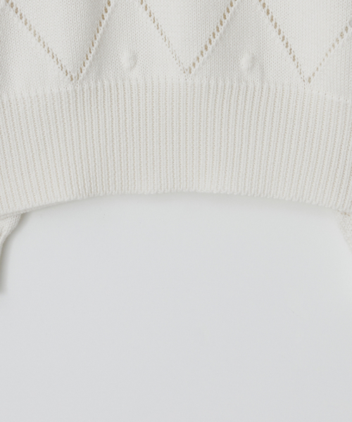 RONRON(ロンロン)の「DIAMOND PATTERN LONG SLEEVE KNIT IVORY(ニット/セーター・レディース・その他・FREE)」の4枚目の写真