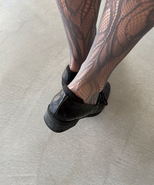 SANSeLF（サンセルフ）の「【SANSeLF】キルティングレースアップローヒールシューズ sas25a029（パンプス・レディース・ブラック・39/38/37/36）」の6枚目の写真