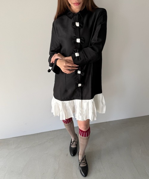 SANSeLF（サンセルフ）の「【SANSeLF】キルティングレースアップローヒールシューズ sas25a029（パンプス・レディース・ブラック・39/38/37/36）」の10枚目の写真