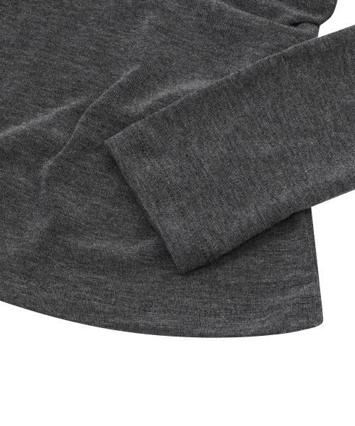 MUCENT（ムセント）の「セルアワンショルダーアシンメトリーチュニック長袖Tシャツ（3カラー）（Tシャツ/カットソー・レディース・チャコールグレー/ブラック/グレー系・FREE）」の18枚目の写真
