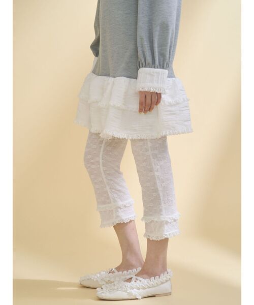 merry jenny（メリージェニー）の「ストレッチレースカプリパンツ（その他パンツ・レディース・オフホワイト/アイボリー・FREE）」の12枚目の写真