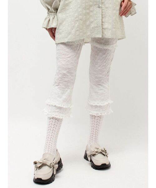 merry jenny(メリージェニー)の「ストレッチレースカプリパンツ(その他パンツ・レディース・オフホワイト/アイボリー・FREE)」の5枚目の写真