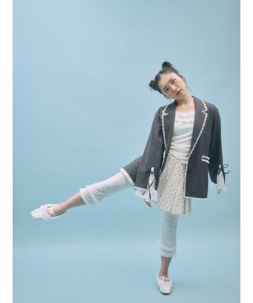 merry jenny(メリージェニー)の「ストレッチレースカプリパンツ(その他パンツ・レディース・オフホワイト/アイボリー・FREE)」の3枚目の写真