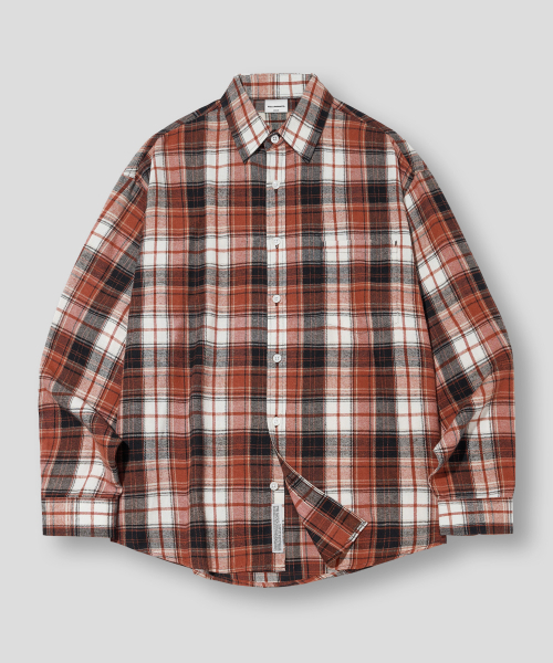 F.ILLUMINATE(フィルミネイト)の「ウェキチェックシャツ-オレンジ(シャツ/ブラウス・レディース・その他・LARGE/SMALL/MEDIUM)」の1枚目の写真