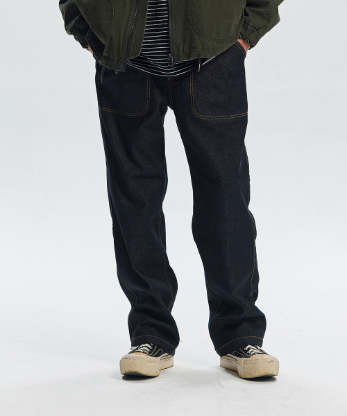 FRIZMWORKS(フリズムワークス)の「CP WIDE DENIM PANTS _ BLACK(デニムパンツ・メンズ・その他・SMALL/MEDIUM/LARGE/X-LARGE)」の1枚目の写真