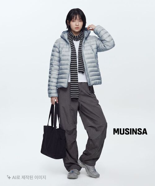 MUSINSA STANDARD WOMAN（ムシンサスタンダードウーマン）の「ウィメンズブライトナイロンパラシュートパンツ[ダークグレー]（その他パンツ・レディース・その他・28/30/24/26）」の11枚目の写真