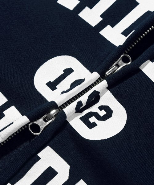 TRILLION(トリリオン)の「レギュラーカラー ミックス 1992 グラフィック フードジップアップ (NAVY)(パーカー・レディース・その他・LARGE/X-LARGE/SMALL/MEDIUM)」の9枚目の写真