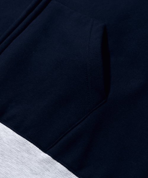 TRILLION(トリリオン)の「レギュラーカラー ミックス 1992 グラフィック フードジップアップ (NAVY)(パーカー・レディース・その他・LARGE/X-LARGE/SMALL/MEDIUM)」の10枚目の写真