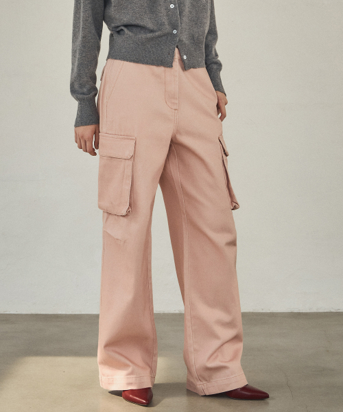 P3204 Pigment Cargo Pants_Pink