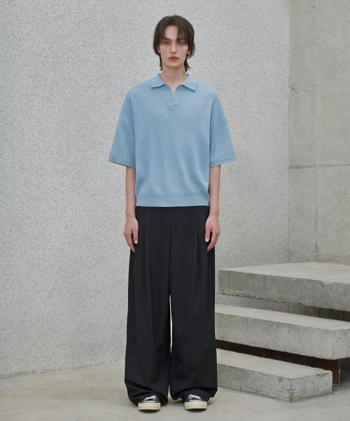 GLW(ジーエルダブリュ)の「ツーピンタックワイドストライプスラックスブラック(スラックス・レディース・その他・SMALL/MEDIUM/LARGE)」の3枚目の写真
