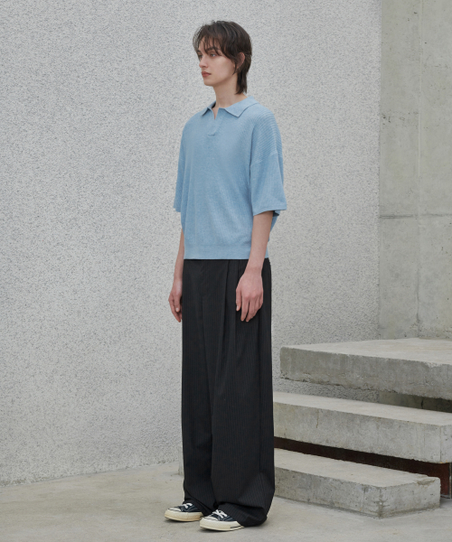 GLW(ジーエルダブリュ)の「ツーピンタックワイドストライプスラックスブラック(スラックス・レディース・その他・SMALL/MEDIUM/LARGE)」の4枚目の写真