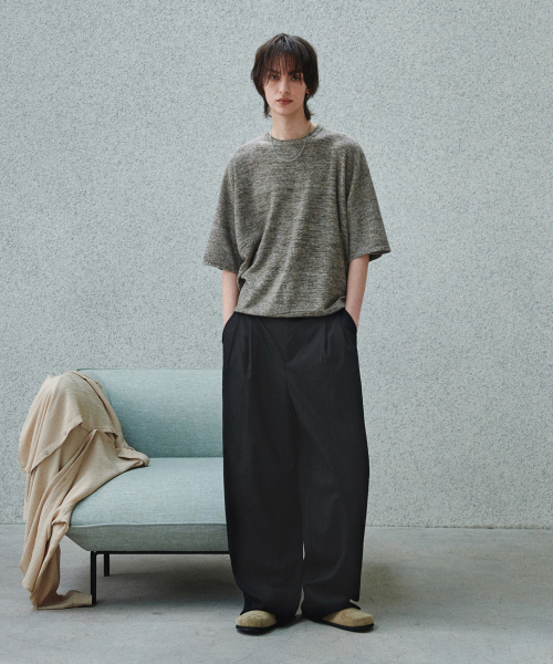 GLW(ジーエルダブリュ)の「ツーピンタックワイドストライプスラックスブラック(スラックス・レディース・その他・SMALL/MEDIUM/LARGE)」の7枚目の写真