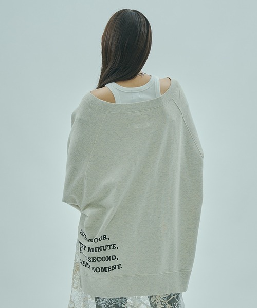 ROSE BUD(ローズバッド)の「(GENE HEAVENS)TUCK SLEEVE GRAPHIC LOGO SWEAT(スウェット・レディース・その他/チャコールグレー・ONE SIZE)」の11枚目の写真