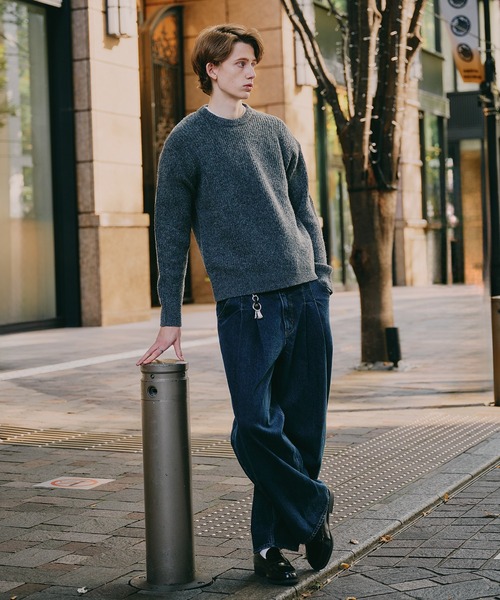 Regen Glanz（レーゲングランツ）の「Brushed mix color crewneck knit / ブラッシュドミックスカラークルーネックニット（ニット/セーター・メンズ・ブラウン系その他/グレー/ブルー・SMALL/LARGE/MEDIUM）」の10枚目の写真