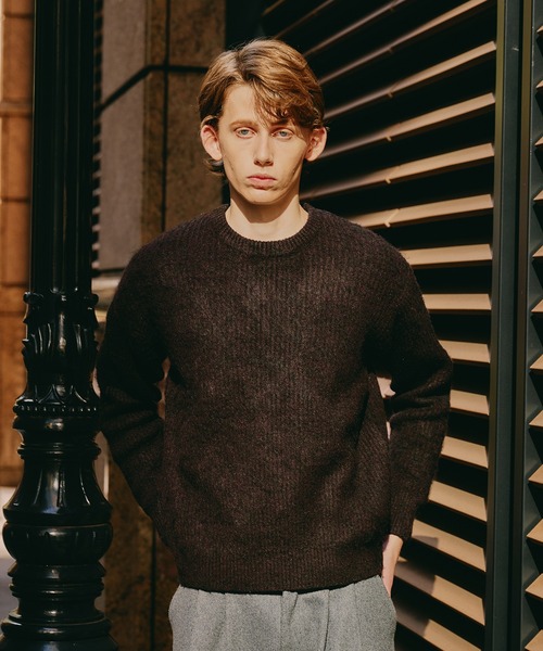 Regen Glanz（レーゲングランツ）の「Brushed mix color crewneck knit / ブラッシュドミックスカラークルーネックニット（ニット/セーター・メンズ・ブラウン系その他/グレー/ブルー・SMALL/LARGE/MEDIUM）」の12枚目の写真