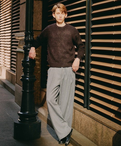 Regen Glanz（レーゲングランツ）の「Brushed mix color crewneck knit / ブラッシュドミックスカラークルーネックニット（ニット/セーター・メンズ・ブラウン系その他/グレー/ブルー・SMALL/LARGE/MEDIUM）」の18枚目の写真