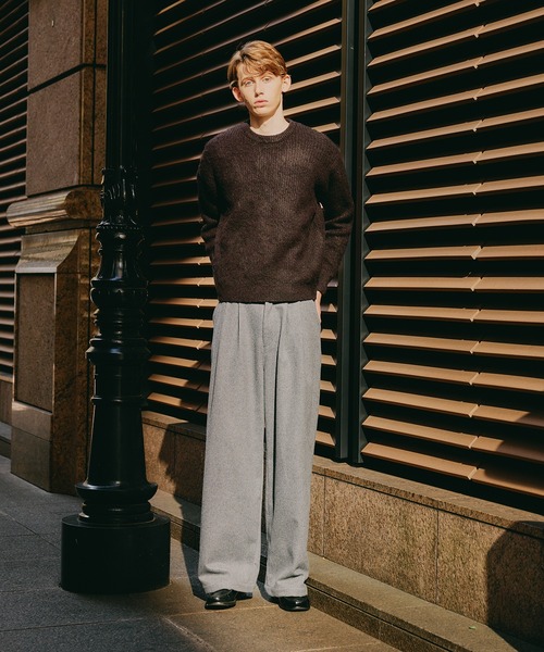 Regen Glanz（レーゲングランツ）の「Brushed mix color crewneck knit / ブラッシュドミックスカラークルーネックニット（ニット/セーター・メンズ・ブラウン系その他/グレー/ブルー・SMALL/LARGE/MEDIUM）」の16枚目の写真