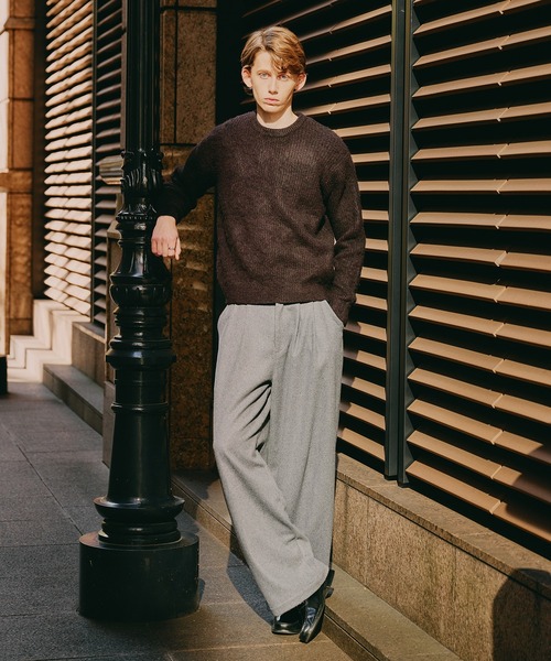 Regen Glanz（レーゲングランツ）の「Brushed mix color crewneck knit / ブラッシュドミックスカラークルーネックニット（ニット/セーター・メンズ・ブラウン系その他/グレー/ブルー・SMALL/LARGE/MEDIUM）」の15枚目の写真